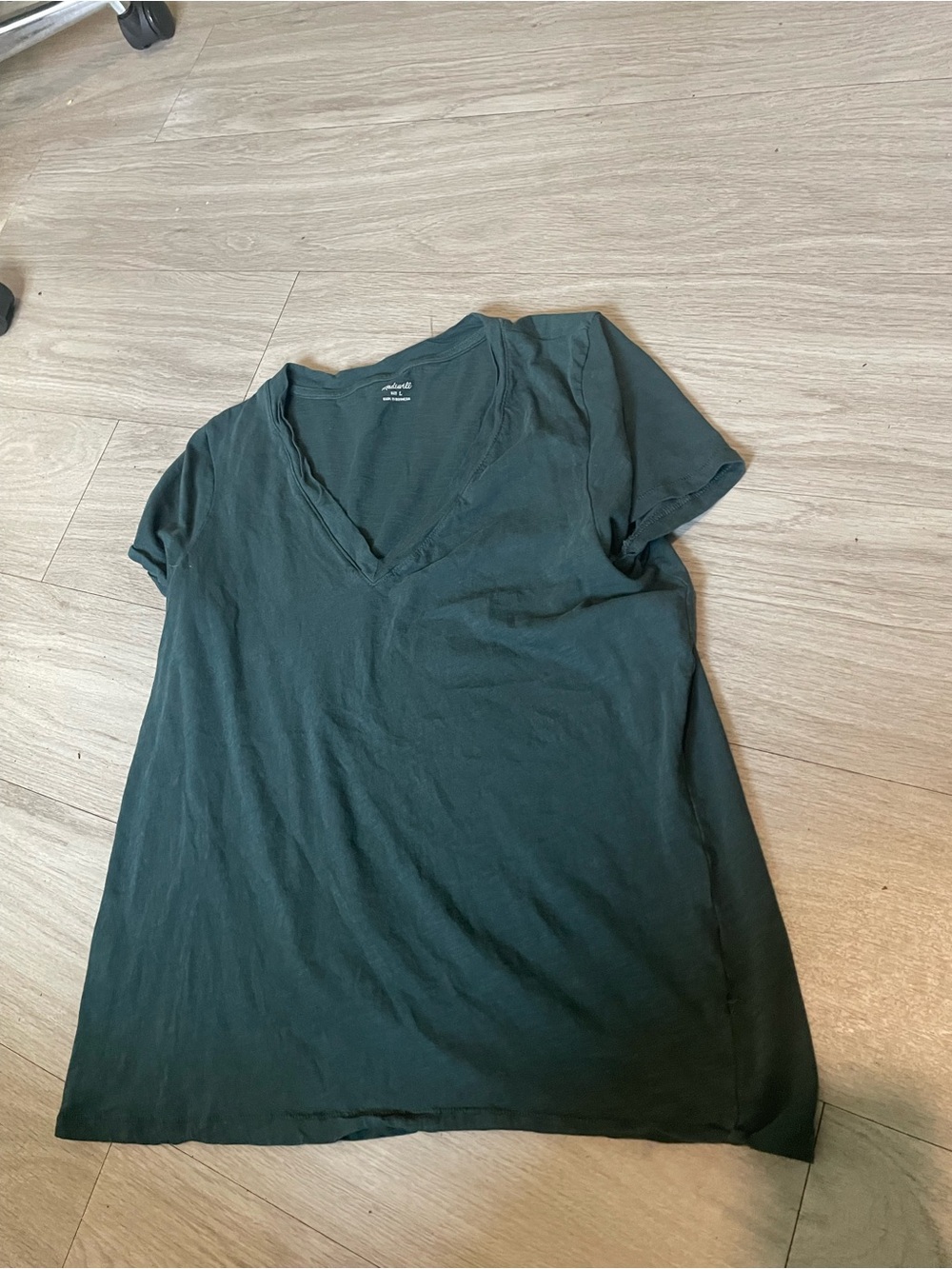 Madewell Women's V-Neck Tee in Deep Teal